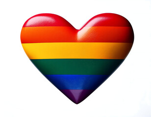  Pride Heart Icon- A colorful heart symbol with the LGBTQ+ pride flag, perfect for themes of _1(343)