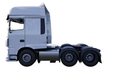 llustration of a container truck with a white background and containers