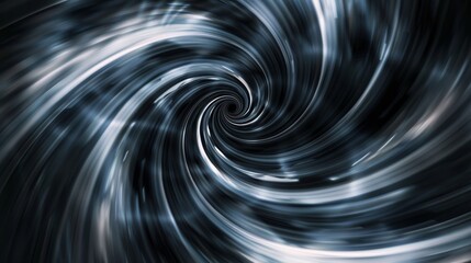 Blue and white swirling vortex effect on abstract background
