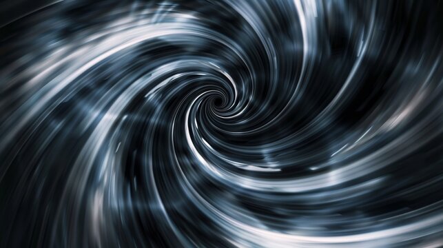 Blue and white swirling vortex effect on abstract background