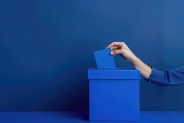 Obraz premium A person casting their ballot in an election