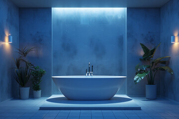 Bathroom modern freestanding bathtub