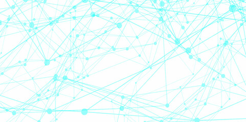 technology background. Abstract technology connection network of particles and lines. Global network Futuristic grid artificial intelligence connections. Plexus of lines and dots and connected art
