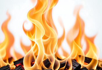flames light dark yellow shades white background high resolution high details vibrant