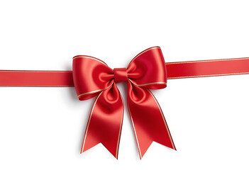 red ribbon bow transparent white background png format high resolution high details vibrant