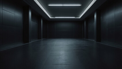 A minimalist composition on a solid black background