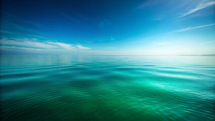 Serene Sea with Blue Sky and White Clouds, Vertical, Nature Landscape, Seascape, Blue, Water, Calm