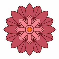 Fototapeta premium set of flowers or seamless flower vector.
