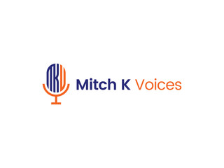Mitch k voice logo vector template