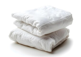 Obraz premium Stack of White Cotton Fabric