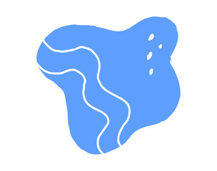 Hand drawn pencil organic shapes with doodle strokes and outlines, squiggles and scribbles. fluid, flowing, irregular elements in trendy colors.