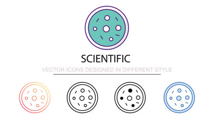 Scientific icon design with white background stock illustration
