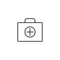 first aid kit icon. Thin, Light Regular And Bold style design isolated on white background
