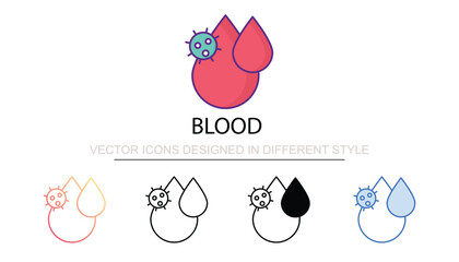 Blood icon design with white background stock illustration