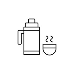 Temperature regulation pixel perfect linear icon. Thermostat for climate control. 