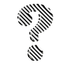 White symbol with black diagonal ultra thin straps