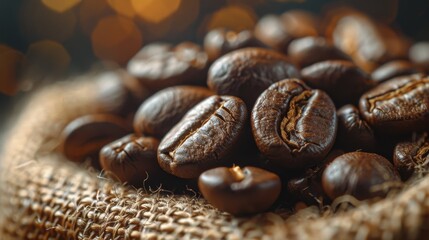 Obraz premium coffee beans on the ground