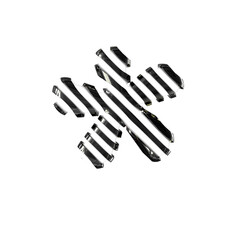 Obraz premium White symbol with black diagonal ultra thin straps