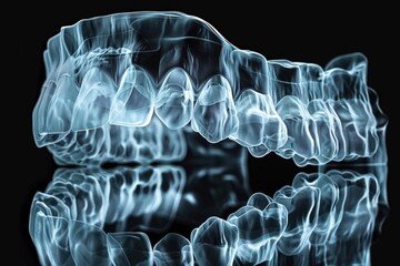 A close-up shot of a tooth with smoke billowing out, ideal for medical or dental-themed illustrations