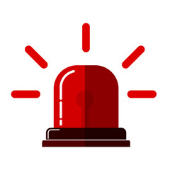 Red flasher icon isolated 
