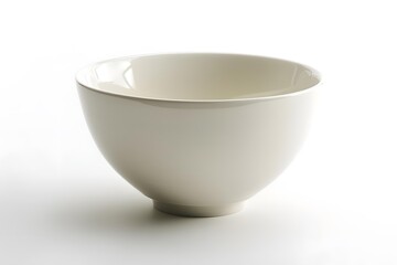 White ceramic bowl on white background