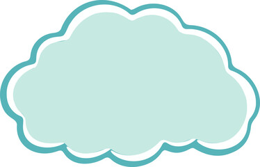 Speech bubbles in a soft pastel hue.