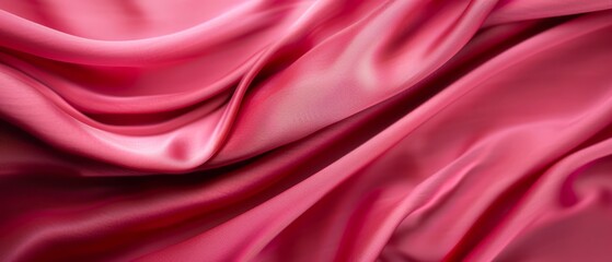 Fototapeta premium A close-up view of soft pink satin fabric with an inviting texture