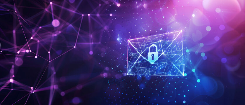 Encrypted Email Transmission Illustration, perfect for cyber threat awareness, email encryption tutorials, and IT security marketing
