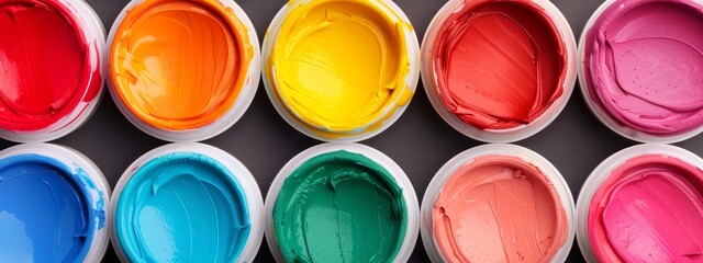 white in the middle, colored red, green, blue, yellow, pink