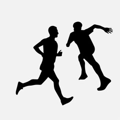 Dynamic Man Running Vector Design