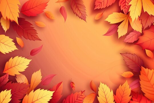 A scenic backdrop of autumn leaves with space for text or message