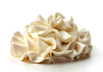 Buttercream frosting on white background