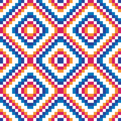 Checkered vector background. Crochet seamless pattern. Crochet pattern vector background. Checkered seamless pattern.