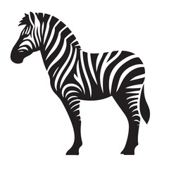  zebra Silhouette vector white back ground