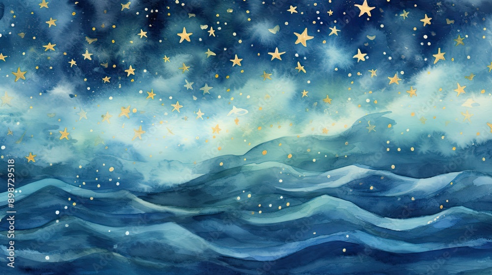 Poster Starry night sky