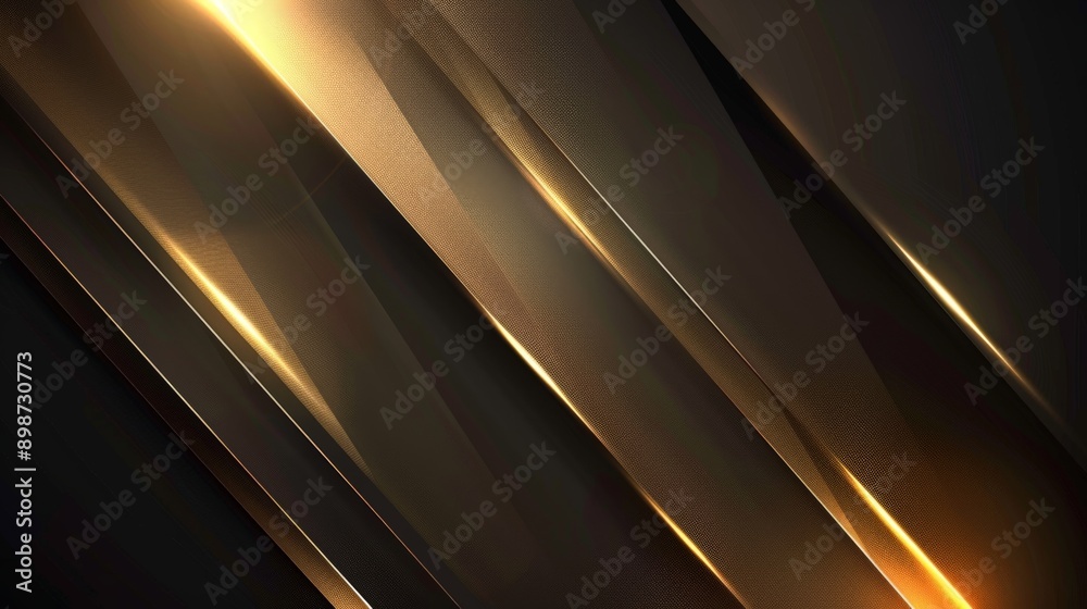 Canvas Prints diagonal golden light beams over dark background creating abstract geometric composition