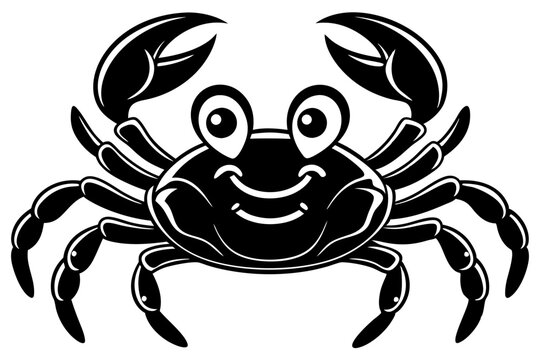 recommend clip art: Funny Crab Vector Illustration with White Background Cartoons, Clipart, Line Art Design, Funny crab vector illustration, perfect for cartoons, clipart, and line art designs with a white background.