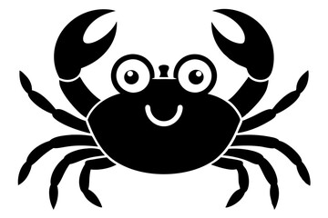 Funny Crab Vector Illustration with White Background Cartoons, Clipart, Line Art Design, Funny crab vector illustration, perfect for cartoons, clipart, and line art designs with a white background.