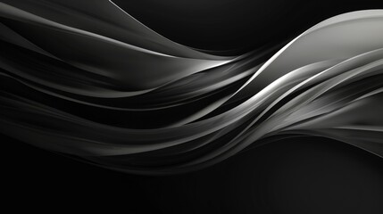 Flowing black and white wave design for an abstract background