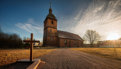 church in the evening
