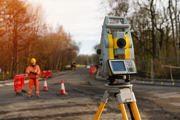 Surveying Equipment Used on Construction Site During Daytime