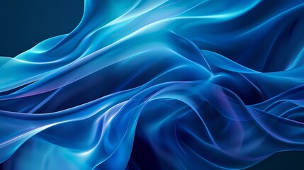Modern and elegant abstract blue wave background with light and shadow effects