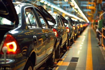 automotive factory, car producing industry