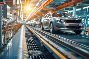 automotive factory, car producing industry