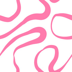 Seamless abstract pattern with squiggles and scribbles. Weaved curved lines. Chaotic ink scribbles decorative texture. Messy doodles, wavy and curly lines.