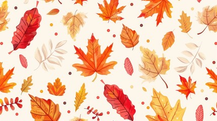 Obraz premium A pattern of leaves and berries on a white background