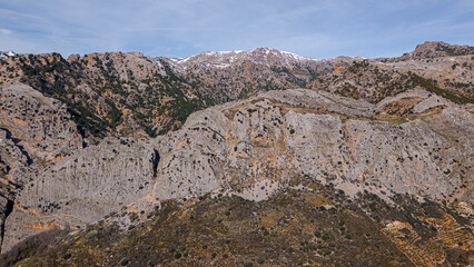 Aerial view of Castril natural park, Granada, Spain