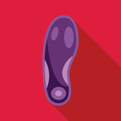 Simple illustration of a purple bacteria or amoeba floating on a red background