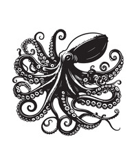 vector octopus vector art,graphics octopuss icons set,vintage illustration octopus clipart,vector octopuss flat style artwork design