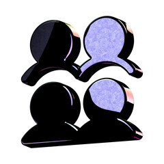 A stunning 3D icon with an elegant space texture,  perfect for adding sophistication to any project